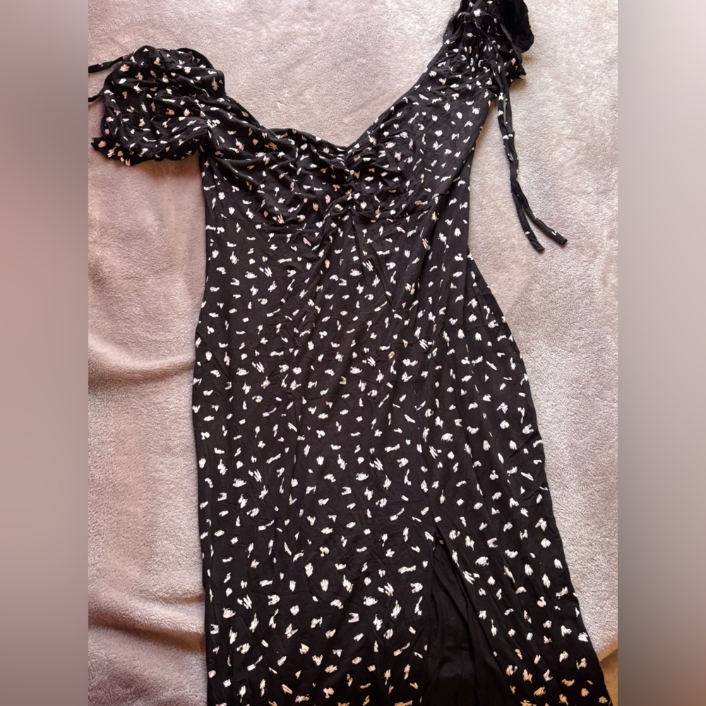 Missguided Black Dress with White Accents